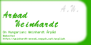 arpad weinhardt business card