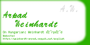 arpad weinhardt business card